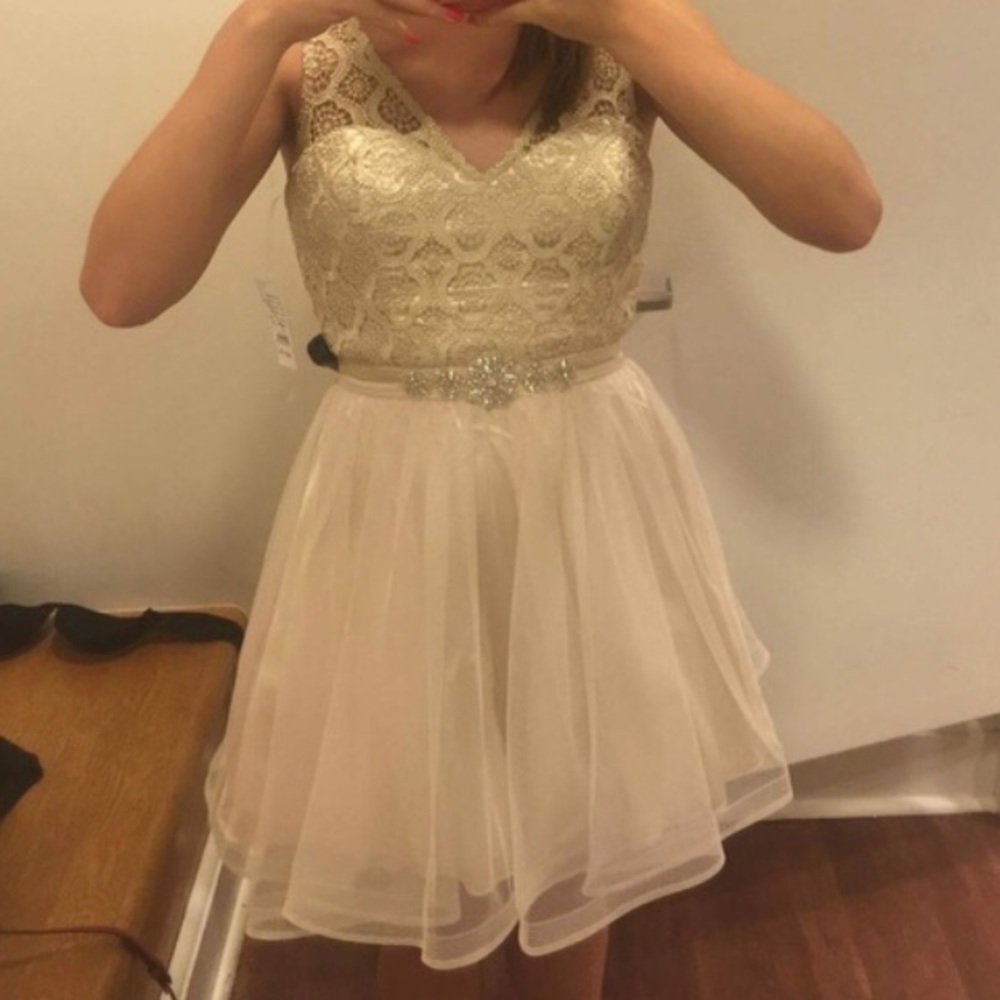 Champagne Homecoming Dress